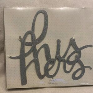 Kate Spade wedding his and hers placeholders chair signs